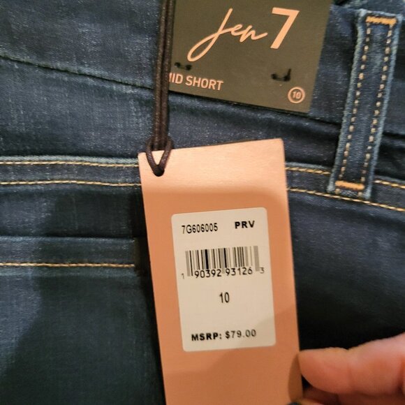 NWT JEN7 BY 7 FOR ALL MANKIND Fray Hem Short Size 8 & 10 - Picture 9 of 11